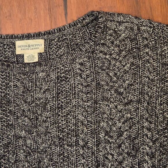 Denim & Supply Ralph Lauren Marled Cable Knit Women's XL Sweater - Picture 3 of 8